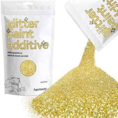 Image of Glitter Paint for Walls Sand Gold Additive Emulsion Latex Acrylic Sparkles Ultrafine Interior Painting 100g / 3.5oz