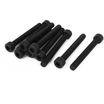Image of Sourcingmap M8x65mm Hex Bolt Socket Head Cap Machine Screws Fasteners Black 10pcs