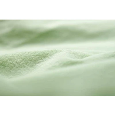Image of L1NK STUDIO Duvet cover double bed 135 cm or 53&quot; inches (220X220cm 87&quot;x87&quot;inches) 100% cotton (Percale 200 threads) Plain dyed SOFT GREEN