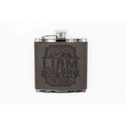 Image of Top Bloke Mens Gift Hip Flask for Him Treat for&quot;Liam&quot;
