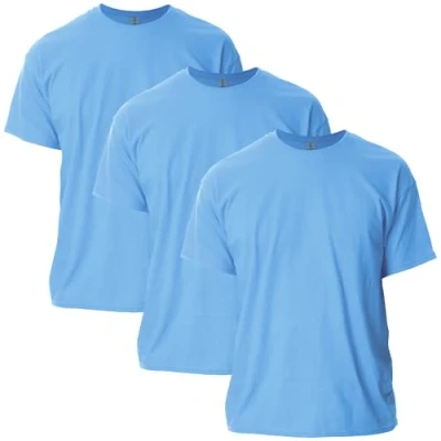 Image of Gildan Unisex&#039;s Ultra Cotton T Shirt, Style G2000, Multipack, Carolina Blue (3 Pack), M (Pack of 3)