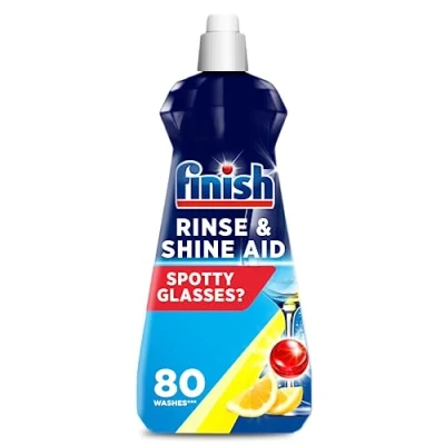 Image of Finish Dishwasher Cleaner Rinse Aid Lemon 400ml For Ultimate Clean and Diamond Shine