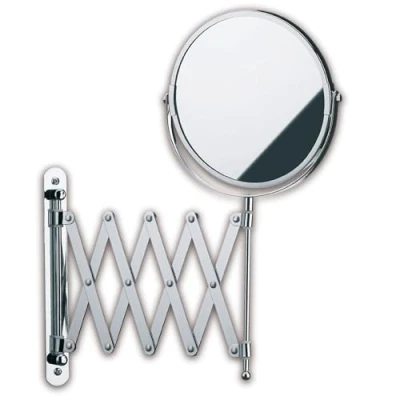 Image of Kela 20847 Wall Mirror, Screw on, Extendable, 1x and 5x magnification, Ø 18.5 cm, Metal, Avita