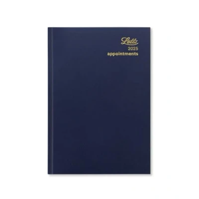 Image of Letts of London Standard A5 day to a page 2025 diary blue