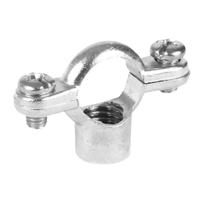 Image of Bag of 2 22mm Chrome Plated Cast Brass Single Pipe Ring (Known as Brackets/Pipe Ring/munsen Brackets / Clips/Chrome Clips Also Available in 15mm)
