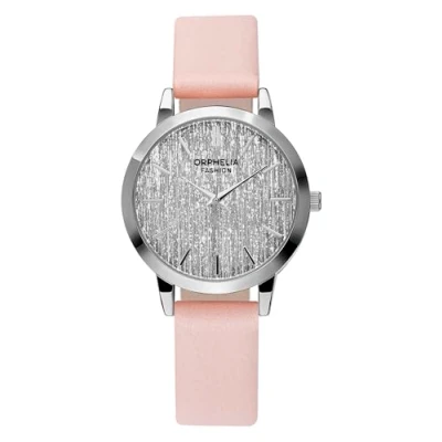 Image of Orphelia Fashion Womens Analogue Watch Sparkle Chic with Leather Strap,Pink