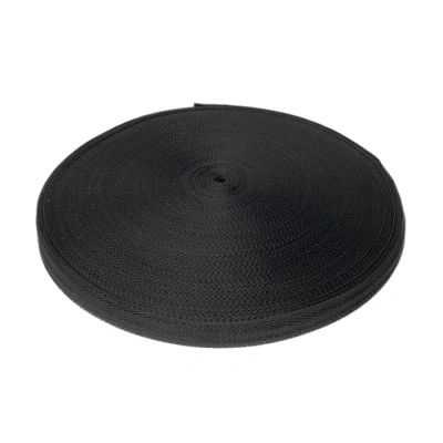 Image of Trimz Polypropylene Herringbone Webbing, Black, 19mm x 25m