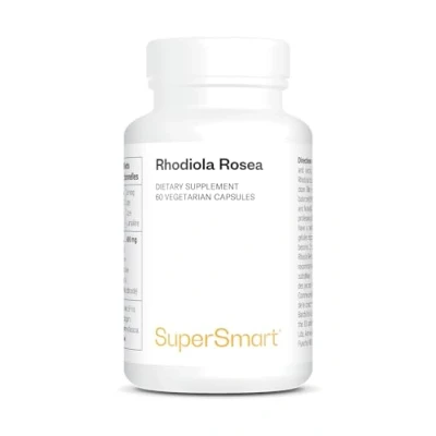 Image of Supersmart Rhodiola Rosea Per Serving Adaptogen Fatigue &amp; Stress Relief Boost 100% Naturally Brain Mood Non GMO Gluten Free 60 Vegetarian Capsules
