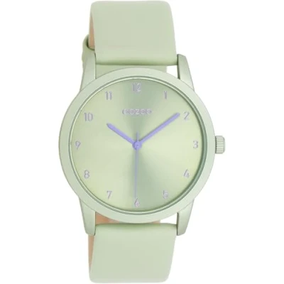 Image of Oozoo Ladies watch with leather strap 42 MM Colours of Unicolor, light green/lilac