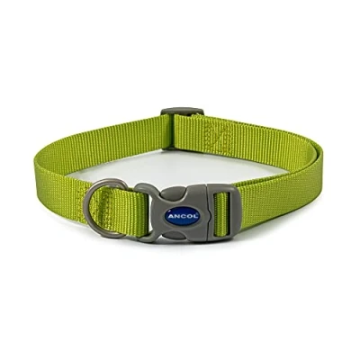 Image of Ancol Viva Quick fit Adjustable Collar Lime, Size 5 9 to 45 70cm, Weatherproof