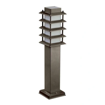 Image of Siljan 1 Light Outdoor Bollard Brown IP55