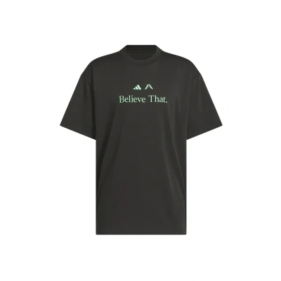 Image of adidas Performance ANT Believe Print Tshirt, Men&#039;s, Size: Small, Black screaming green