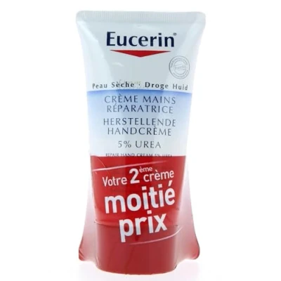 Image of Eucerin UreaRepair PLUS 5% Urea Hand Cream 2 x 75ml