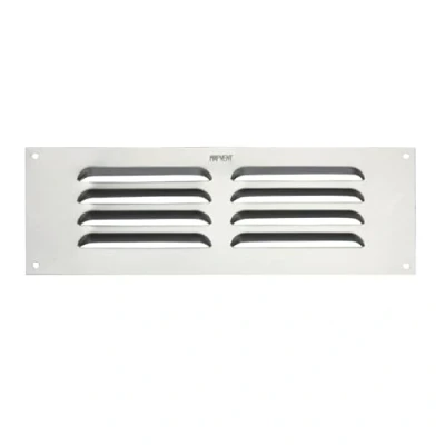 Image of Metal Air Vent Cover, for Openings 9&quot; x 3&quot; (229 76mm), Suitable Venting Gas Appliances Internal External Wall, Silver