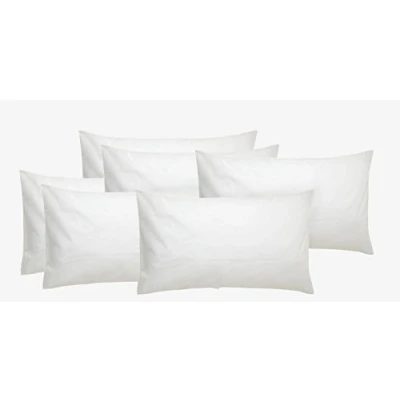 Image of Sleep&amp;Smile Polycotton Hollowfibre Non Allergenic Pillows 6 Pillows, Pack Made In The Uk