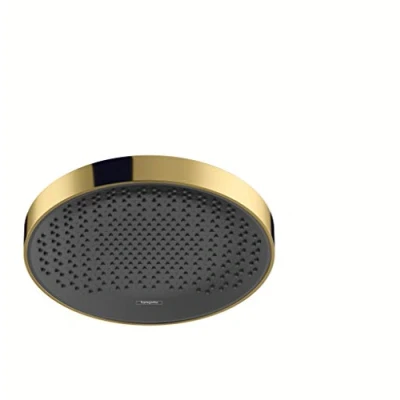 Image of hansgrohe Rainfinity Shower Head 360 mm Round 1 Jet Type Polished Gold Look