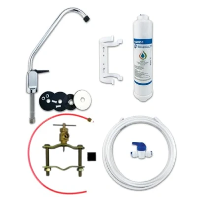 Image of Under Sink Drinking Water Filter System Including Tap, Inline and Accessories Aqua Quality Removes Chlorine, Pesticides, Herbicides, VOCs, more.