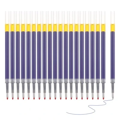 Image of M&amp;G Gel Pen Refills 0.5mm Fine Point, 20 Pack Smooth Blue Ink Replace for Retractable Click Pen, Office Study Classroom Supplies, 4.3&quot;