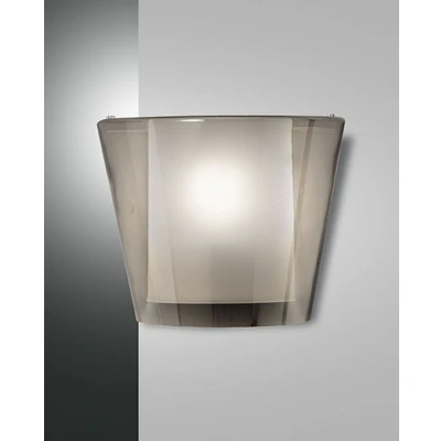 Image of Viki Wall Uplight Transparent Grey Glass, E27