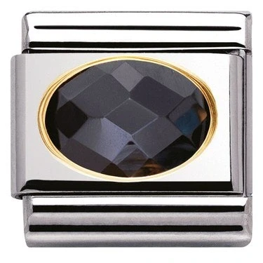 Image of Nomination Black Cubic Zirconia Charm