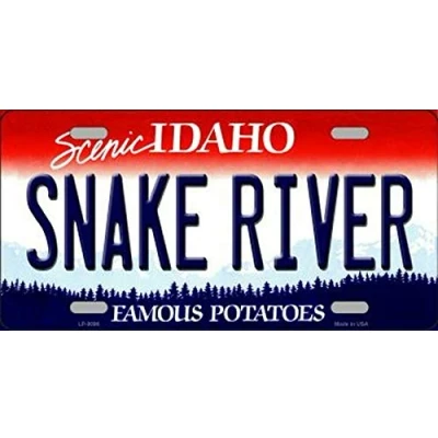 Image of New Sign snake river idaho state background novelty License Plate 6x12 inches