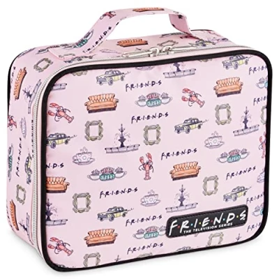 Image of Friends TV Makeup Bag Cosmetic Case Organiser with Compartments Merchandise Vanity Travel Beauty Make Up Storage for Women Officially Licenced