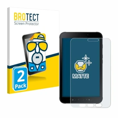 Image of brotect Screen Protector Anti Glare compatible with Samsung Galaxy Tab Active 2 SM T395 (2 Pack) Matte, Protection Film