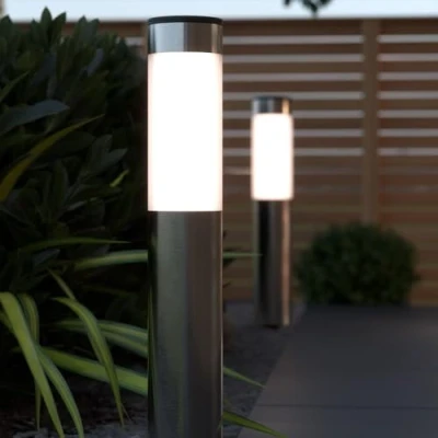Image of SolarCentre® London DualWhite USB Solar Powered Outdoor Garden Post Lights (Set of 2)