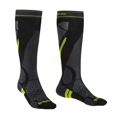 Image of Bridgedale SKI Lightweight Merino Performance Men&#039;s X Large Graphite/Orange