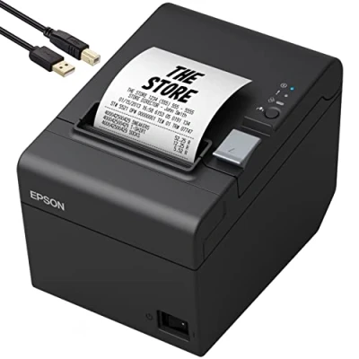 Image of Epson TM T20III Thermal Receipt Printer, Black, 80mm, USB, Serial, DK Port