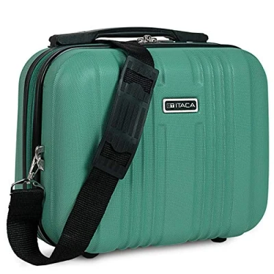 Image of ITACA Vanity Case Hard Shell Durable and lightweight Beauty Box Stylish Inexpensive Large Travel Makeup Made of Materials Design Distributed b, Mint green