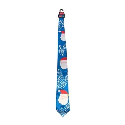Image of Mens Musical Christmas Tie Fancy Dress Novelty Xmas Office Party Secret Gift Fun (Santa)