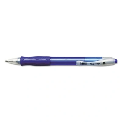 Image of Bic VLG11BE Velocity Ballpoint Retractable Pen, Blue Ink, Medium, Dozen