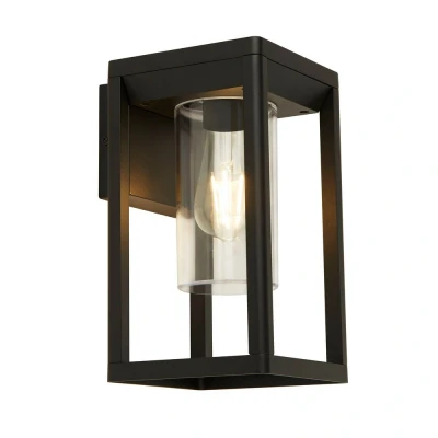 Image of Outdoor Wall Lght, Black With Clear Diffuser