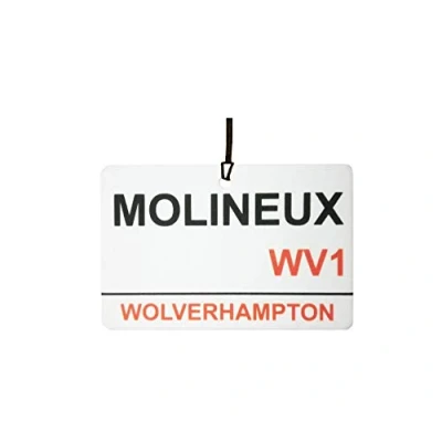 Image of Wolverhampton/Molineux Street Sign Car Air Freshener (Fun Birthday/Xmas Christmas Stocking Filler/Secret Santa/Novelty Scented Gift)