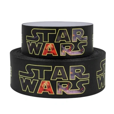 Image of 2m x 22mm Wide Star Wars Lightsaber Ribbon for Personalised Birthday Cake Decoration Decorating Ideas Present Gift Wrap Bows or Wrapping Box Bags Cards Art Craft Toppers