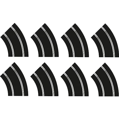 Image of Scalextric C8196 R2 Curve *8 Track Extension Pack Replaces C8556 once sold out Acessories &amp; Accessories