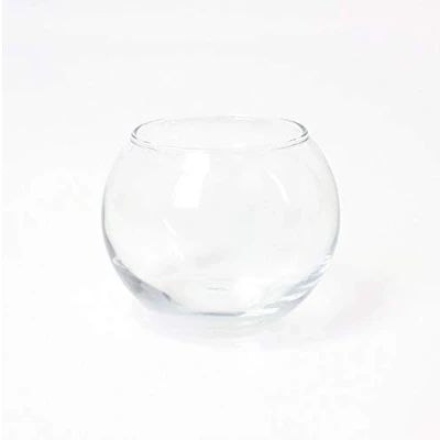 Image of INNA Glas Globe vase decorative glass TOBI, clear, 3.1&quot;/8cm, Ø 3.7&quot;/9.5cm Candle holder/glass bowl