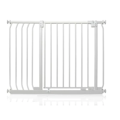 Image of Safetots Elite Pressure Safety Gate, 98cm 107cm, Matt White, Fit Stair Baby Gate for Doors Hallways and Spaces, Barrier, Easy Installation