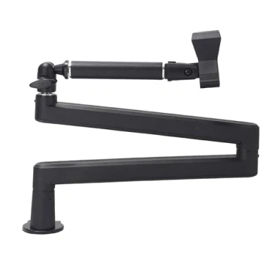 Image of Fcnjsao Microphone Boom Arm Adjustable Stick Stand Desk Mount Clamp Adapter Management For Podcast
