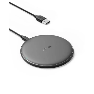 Image of Anker Wireless Charger, PowerWave Pad for Samsung, Qi Certified 10W Max iPhone 13/13 Pro/12/11/SE 2020/AirPods/Galaxy S20 (No AC Adapter, Not Compatible with MagSafe Magnetic Charging)