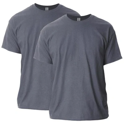 Image of Gildan Unisex&#039;s Ultra Cotton T Shirt, Style G2000, Multipack, Dark Heather (2 Pack), XXL (Pack of 2)