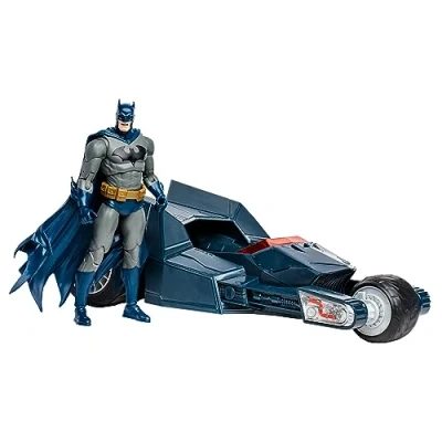 Image of McFarlane DC Multiverse Batman &amp; Bat Raptor Gold Label 2 Pack Incredibly Detailed Collectible with Ultra Articulation, Vehicle, and Comics Theme