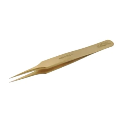 Image of Horotec MSA12.303 Precision Tweezers for Watchmaking, Brass, Excellent Workmanship, Swiss Made, Various Sizes to Choose From (12.303 4)
