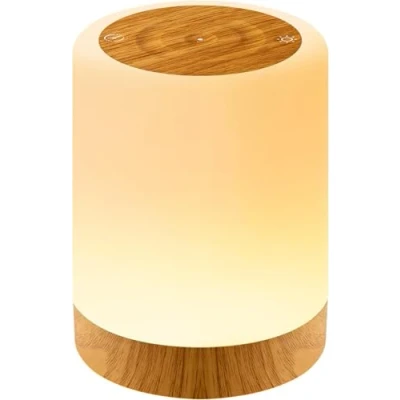 Image of Auxmir Night Light, RGB Colors &amp; 4 Modes Rechargeable Touch Bedside Table Lamp, Portable Wireless Dimmable LED Lamp with Smart Timer Function for Living Room, Bedroom, Camp, Hanging Mood Light