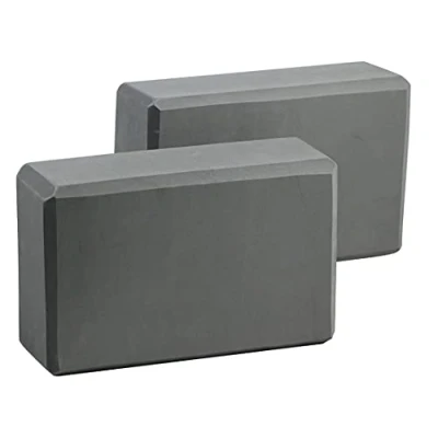Image of EXERZ Yoga Blocks 2 pack EVA Foam Exercise Workout Fitness Bricks, Pilates Stretch Handstand Non Slip Gym Blocks, Gymnastics (Navy 2pcs)