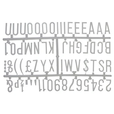 Image of 1 1/4&quot; Letter Set (390 characters) White