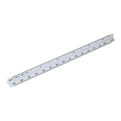 Image of Scale Ruler 30cm, Linex, Triangular, White