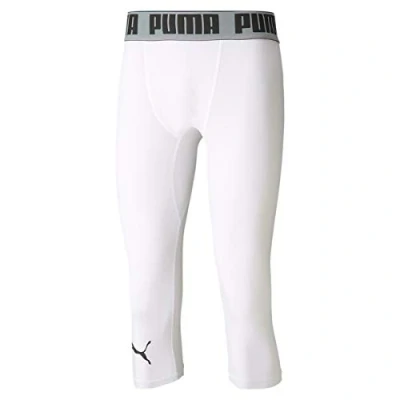 Image of PUMA Mens Bball Compression 3/4 Boy Shorts, Blanco, M