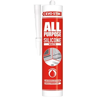 Image of EVO STIK All Purpose Silicone Sealant, Flexible, Suitable for a Host of Different Applications, Colour: White